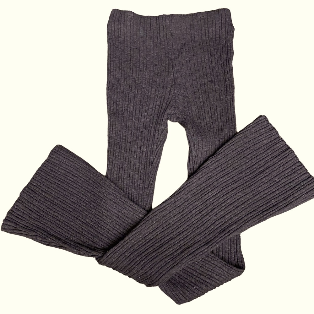 Urban Outfitters XS Black Ribbed flared legging pants.